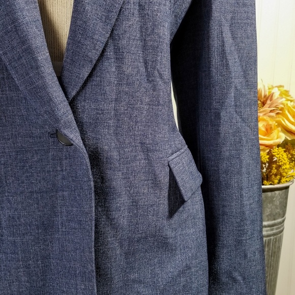 | alex marie | woven blue 1-button blazer - Picture 2 of 6